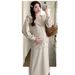 Autumn New Korean Fashion 2-Piece Set Hooded Maternity Dress_ecoleips.com