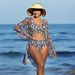Women's Clothing Color Printed Women's Swimsuit Bikini Bikini Three Piece Women's Swimsuit_ecoleips.com