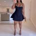 Women's Clothing Waist Stitching Flared Mini Dress_ecoleips.com