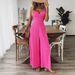 Women's Clothing Summer New Fashion Floral Overalls Suspenders Wide Leg Jumpsuit_ecoleips.com