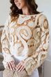 Women's Clothing Trumpet Sleeve Knitted Short Top Long Sleeve Round Neck Pullover T-Shirt_ecoleips.com