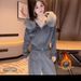 Women's Fleece Lined Thickened Two Piece Set Casual Fashionable Autumn Winter Hooded Sweatshirt Wide Leg Pants Heavy Duty Sequined_ecoleips.com