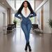 Denim Jumpsuit With Faux Fur Collar – Slim-Fit Utility Romper In Classic Blue (S-2XL, Mid-Rise Tapered Leg, Cotton-Blend Workwear-to-Weekend Wear)_ecoleips.com