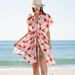 "Women's Beach Cover-Up Cardigan – UPF 50+ Sun Protection, Mid-Length Slimming Design, Lightweight & Breathable For Swimsuits"_ecoleips.com