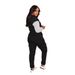 Women's Clothing Letter Print Sweater Overalls Casual Sports Plus Velvet Two Piece Suit_ecoleips.com