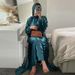 Muslim Fashion Solid Color Abaya Two Piece Set Turkey Dress_ecoleips.com