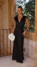 Women's new satin solid color V-neck sexy fishtail skirt wedding party long dress dress_ecoleips.com