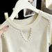 Women's Slimming Ice Silk Knitted Top Short Sleeve Hollowed Out Design Summer Beautiful Plus Size Fashion_ecoleips.com