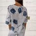 New Print Cotton-Linen V-Neck Short-Sleeve Pullover Shirt_ecoleips.com
