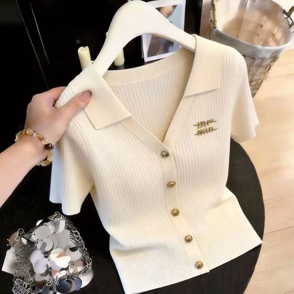 plus Size Women's Classic Collar Polo Shirt Loose Fit Breathable Bamboo Viscose Blended T-Shirt_ecoleips.com