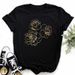 Cross-border Supply Letter Print Short-sleeve Harajuku Style Floral Summer Women's T-shirt_ecoleips.com