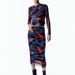 ZA& Women's Clothing 2025 Autumn Winter Style Round Neck Printed Silk Top + Half-length Straight Skirt Set_ecoleips.com
