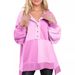 2025 Fall/Winter European And American Casual Patchwork Contrast Color Velvet Buckle Long Collar_ecoleips.com