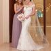 Summer New Style Off-Shoulder Long Sleeve Slimming Wedding Dress Floor Length Lace Fishtail Skirt Gown for Women_ecoleips.com