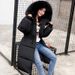 Women's Winter Coat With Faux Fur Hood, Long Padded Jacket, Slim Fit Plus Size Parka, Warm Quilted Outerwear For Cold Weather_ecoleips.com