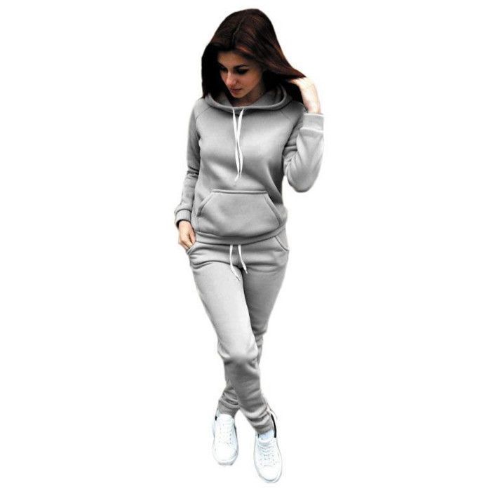 New Women's Fleece Tracksuit Set 2024 Comfortable Warm Sportswear for Women Direct Factory Sales_ecoleips.com