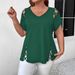 Women's Clothing Plus Size Clothes Casual T-Shirt Off-Shoulder Short-Sleeved Top American Style_ecoleips.com