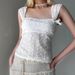 Youthful Sweet Gentle Jacquard Inner Top Bow Tie Fitted Camisole Side Zipper Women's Clothing Tops_ecoleips.com