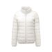 Pinghu Chixin Women's 90% Solid Color Stand Collar Seamless Quilted Down Jacket Short Large Size Coat_ecoleips.com