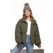 K New Fashion Cotton Coat For Women With Stand-up Collar And Loose Style;_ecoleips.com