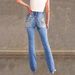Women's Clothing Slimming Stretch Jeans Embroidered Back Pocket Double Buttons Denim Jeans For Spring Summer_ecoleips.com