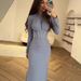 Women's Clothing Spring Celebrity Slim Long Sleeve Pleated Straps Irregular Long Skirt Dress Female_ecoleips.com