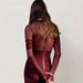 Elegant Solid Color Patchwork Pleated Dress Stylish round Neck Long Sleeve Slim Fit Bodycon Skirt Slightly Sheer New Autumn 2024 Style for Women_ecoleips.com