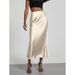 Aria Basics Aria Basics Cross-Border Women's Clothing Wholesale European And American Style Elegant Large Hem Silky Satin Skirt Slimming Flowing_ecoleips.com