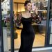 Women's Elegant Sweetheart Neck Floral Embroidered Sheer Mesh Bodycon Midi Dress – Summer Party Gown 2026_ecoleips.com