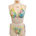 Women's Halter Neck Bathing Suit 2025 Beach Outfit With Colorful Ruffled Trim Swimwear_ecoleips.com