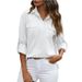Aria Basics Aria Basics 2024 Women's Spring/Summer New Collection: Cross-Border European And American Style Button-Up Loose Shirt, Solid_ecoleips.com