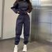 Women's Embroidered Slim Sports Sweatshirt Set Versatile Casual Fashion Two Piece Outfit European American Style_ecoleips.com