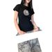 Women's Sexy Short-Sleeved Printed Top American Style Cross-Border Slimming Stretchy Summer 2025 for Wholesale Export_ecoleips.com