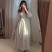 Elegant Floral Print Long Dress Square Neck Lace Up Sophisticated Style European American Women's Clothing Cinching Waist Design_ecoleips.com