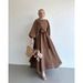 Verve 2025 New Muslim Fashion Lantern Sleeve Top With Flared Skirt Set_ecoleips.com