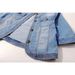 Women's Lightweight Denim Jacket, 3/4 Rolled Sleeve Round Neck Jean Coat, Casual Loose Fit Washed Denim Outwear For Daily Street Wear, Soft Breathable_ecoleips.com