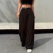 Summer High-Waisted A-Line Straight Leg Pants For Women Trendy Fashion Cool Loose Fit Slimming Casual Suit Pants_ecoleips.com