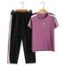Women’s Cooling Sporty Outfit Set – Breathable Short Sleeve & Lounge Shorts (Sizes M-4XL)_ecoleips.com