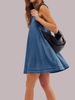 K Cowboy Dress Women's New Casual Sleeveless Backless Short Skirt_ecoleips.com