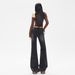 American Retro Style|Heavy-duty Washed Frayed Denim|Slim-fit Stretch Straight-leg Women's Jeans_ecoleips.com