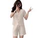 Women's Clothing Elegant New Style Two Piece Set Summer Sophisticated Short Sleeved Dress And Shorts Suit Casual Fashion_ecoleips.com