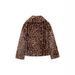 Leopard Print Faux Fur Coat – Winter Cropped Jacket With Spandex Blend (XS/S/M/L)_ecoleips.com