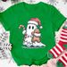 European And American Cross-border Foreign Trade Women's Clothing Christmas-themed Round-neck Printed Short-sleeve_ecoleips.com