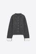 Fashion Versatile Contrasting Color Splicing Round Neck Long-sleeved Knitted Sweater_ecoleips.com