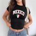 Designer Women's Slim Fit T-Shirt Round Neck Mexican Print Y2K Style European And American Pure Sexy_ecoleips.com