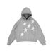 Women's Clothing Unisex Geometric Star 3D Embroidered Hoodie - Stylish Pullover With Patchwork Design For Men & Women (Grey, Light Grey, S/M/L/XL)_ecoleips.com
