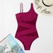 Women's Clothing Patchwork Mesh One Piece Swimsuit Off-Shoulder Sexy Vacation Suit For All Seasons_ecoleips.com