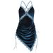 Aria Basics Aria Basics European American Light Sexy Velvet Pajamas For Women, Lace Autumn And Winter Private Home Wear, Slit Camisole_ecoleips.com