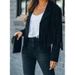 Women's Clothing Leather Jackets Suede And Velvet Temperament Lapel Tassel Short Coat_ecoleips.com