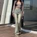 American-style Micro-flared Jeans For Women, Spring And Autumn, High-waisted, Stretchy, Petite-friendly, Slimming,_ecoleips.com